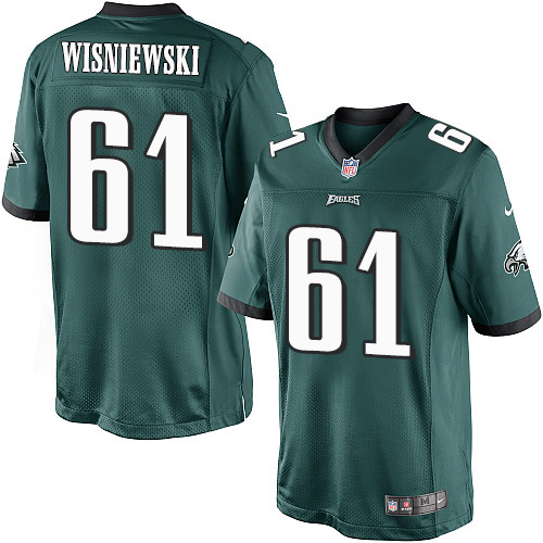 Men's Limited Stefen Wisniewski Nike Jersey Midnight Green Home - #61 NFL Philadelphia Eagles